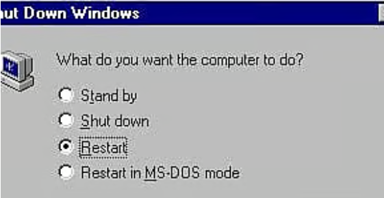 When the computer restart started