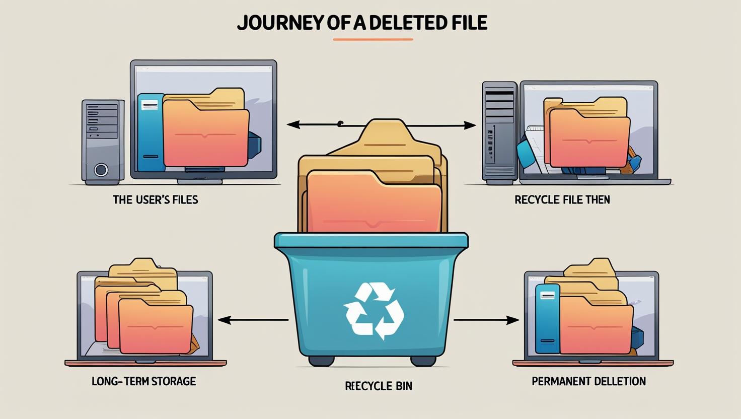 Where do deleted files go on a computer?