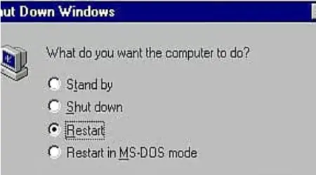 When the computer restart started