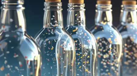 Glass bottles also contain microplastics
